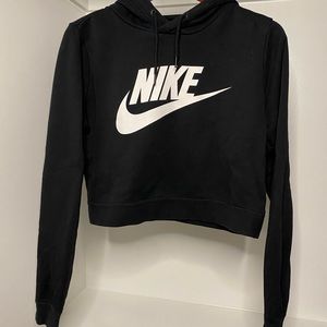 Nike Women’s Sportswear Essential Cropped Black Hoodie- Size small | Black